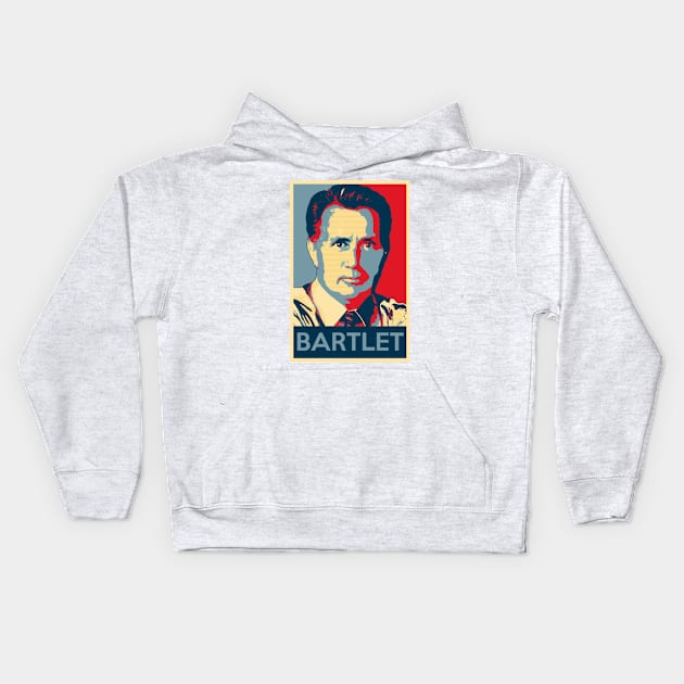 West Wing Bartlet Poster Kids Hoodie by baranskini